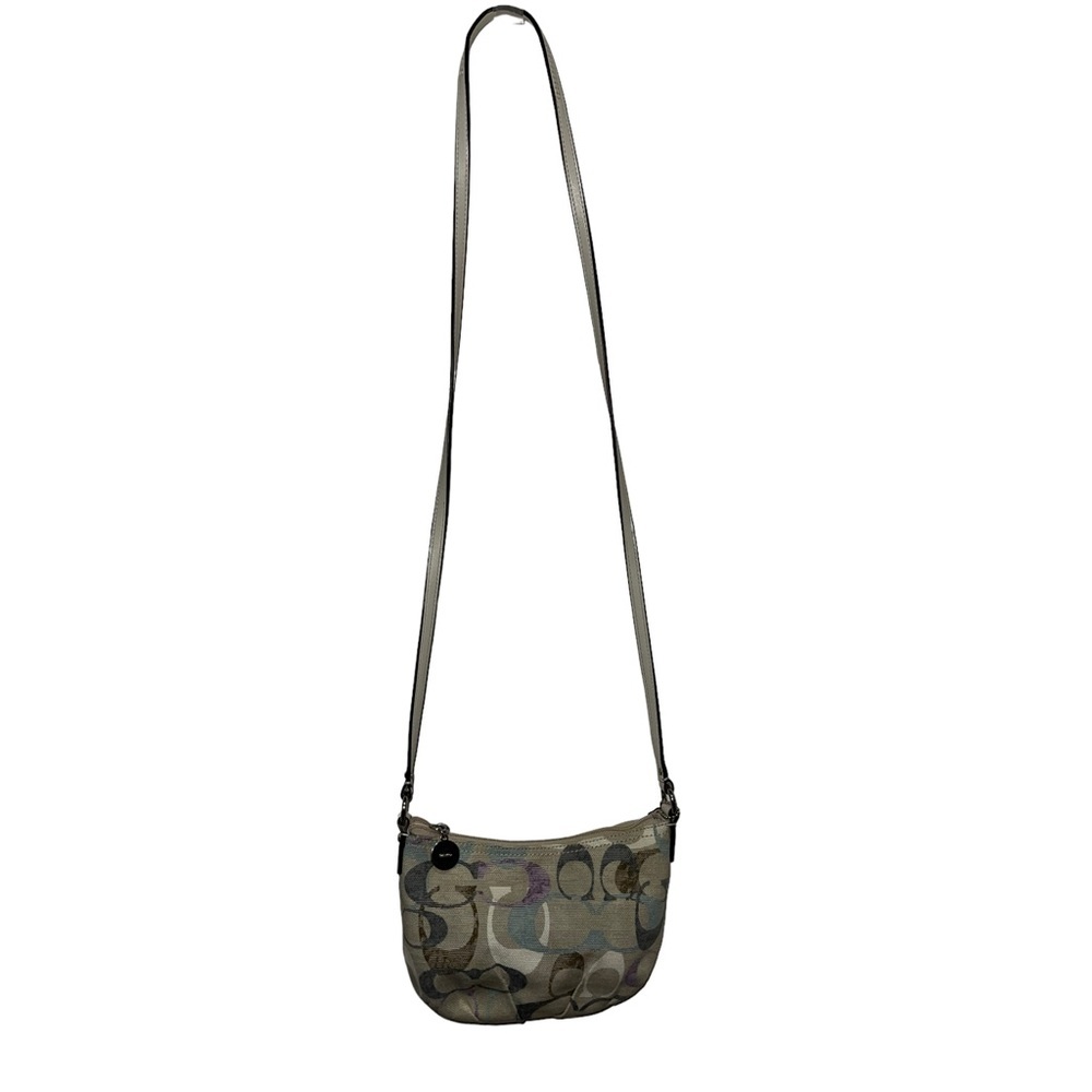 Coach - fabric crossbody bag - tan with C monogram. - Picture 3 of 11